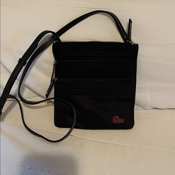 Dooney & Bourke Handbags - Dooney & Bourke Black Crossbody Organizer with Contrast Stitching